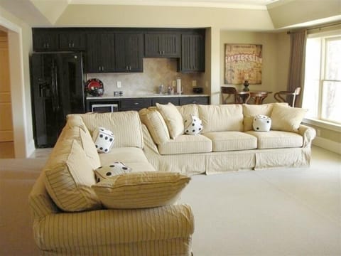 Downstairs Media Room and Kitchen