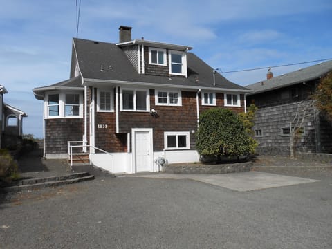 House from the driveway side - where you pull in and park