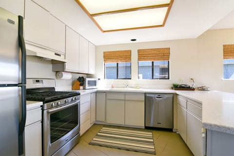 The kitchen is well equipped for meals with friends and family