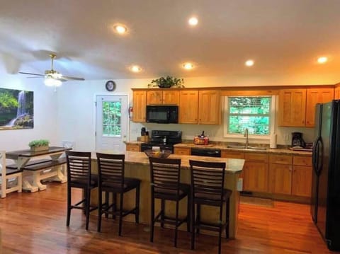 Dining & spacious open kitchen.