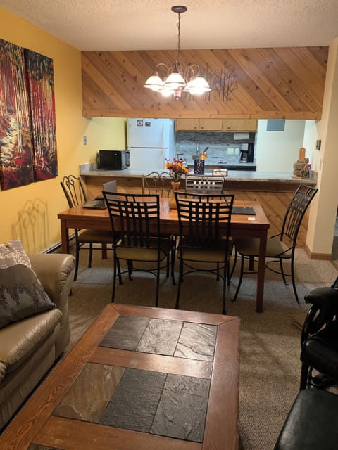 Large dining table for great family meals or game night.