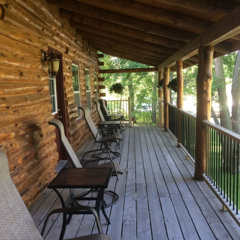 porch overlooking lake