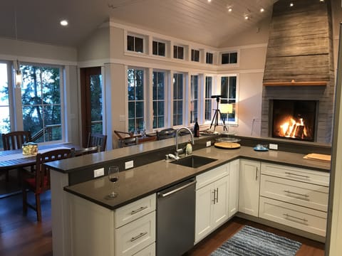 Warm gathering spaces.