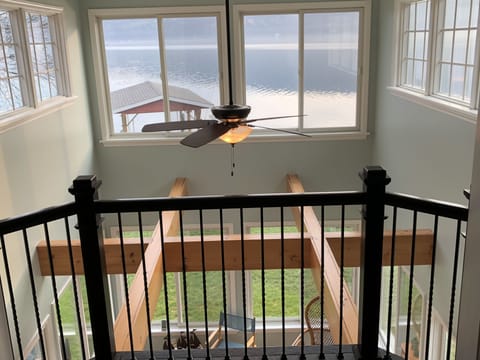 View from balcony of secret room