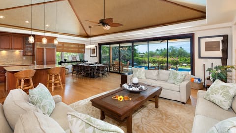 Slide open the pocket doors to have seamless access to the lanai