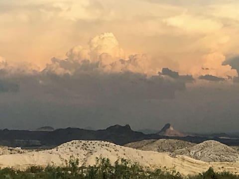 Cloudy Sky Over Ghost Town