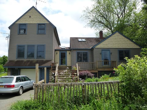 Front of house with seasonal cottage garden