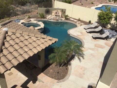 Backyard view from the Master Bedroom Patio
