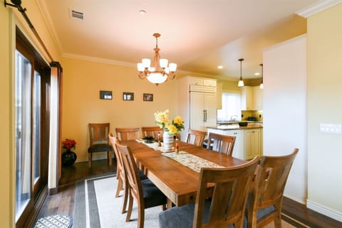 Dining table with seating for 10