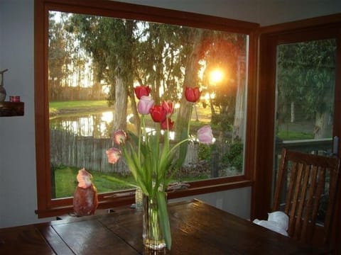 Winter sunset; great room view