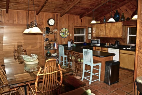 View from dining area to kitchen