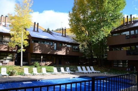 Pool (open in summer) and year round hot tub located in the complex