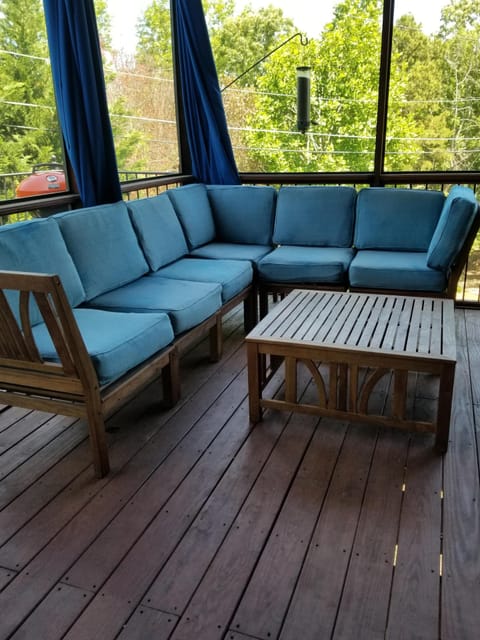 Seating area on back deck