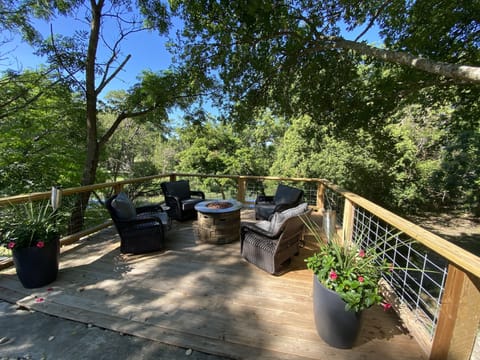 Patio over looking the river 