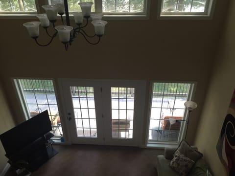 Living room from upstairs futon room