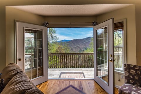 Mountain view from upstairs living area