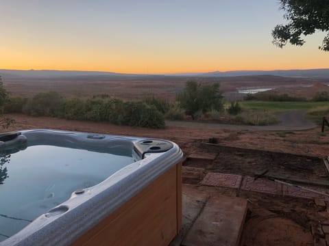 Sunset from the backyard hot tub