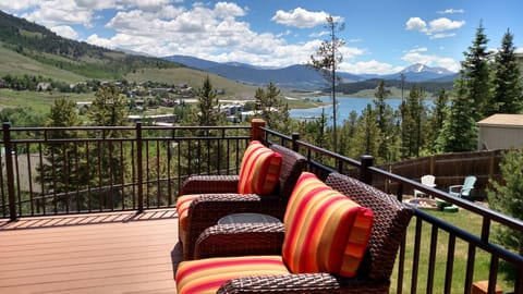 Great view of Lake Dillon and Keystone Resort from the deck