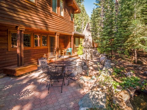 The patio has a gas BBQ and is the perfect place to relax in summer