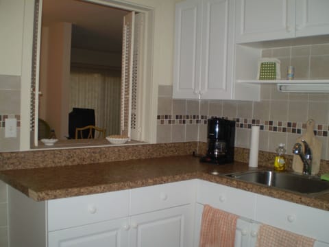 kitchen view into dining room
