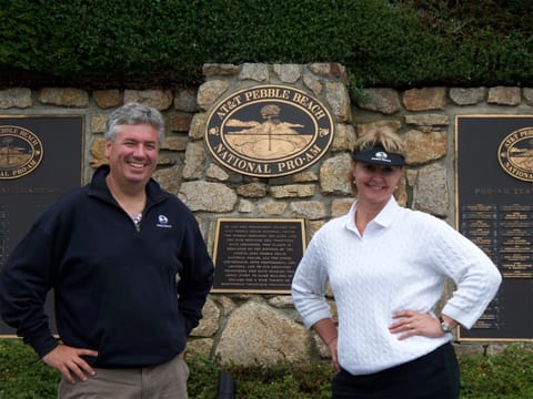 Owners Walt and Jana Lane at Pebble Beach, CA.  Cabo has excellent golf courses!