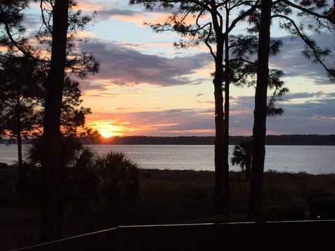 The sunset from our deck!