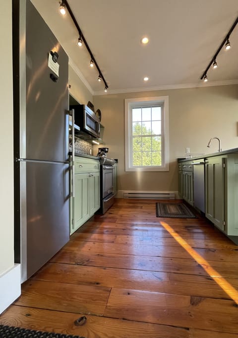 Spacious, light-filled kitchen.