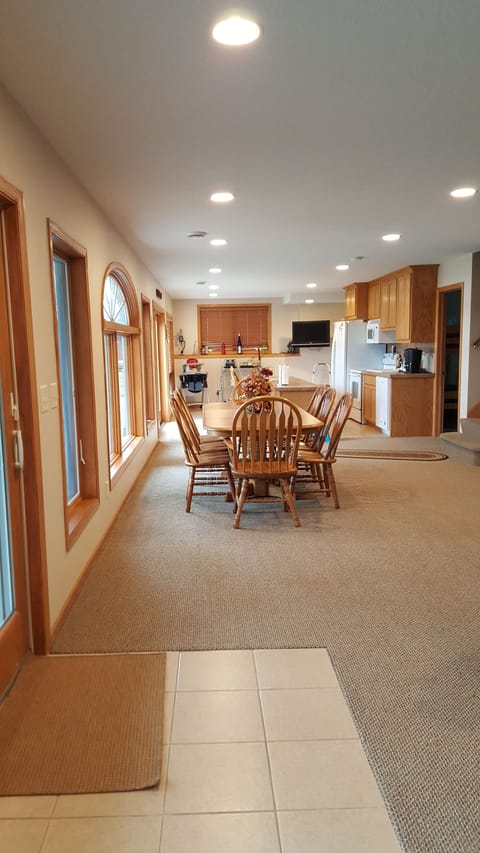 Downstairs kitchen and eating area