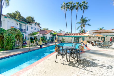 Your suite is located exactly at the end of the pool.