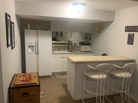 Lower level bar area connected to game room