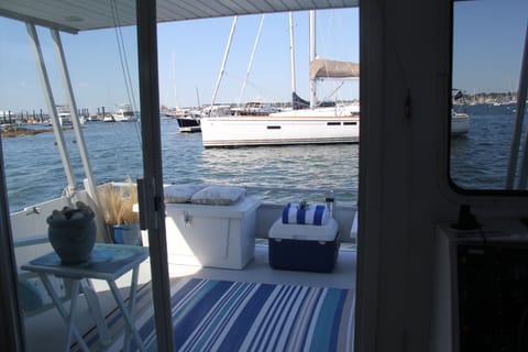 View of the shady cool front deck when you have had too much sun.