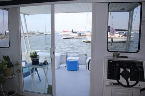 Looking out from the living room