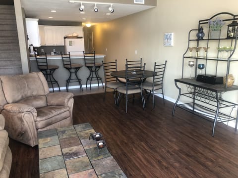 living room and kitchen