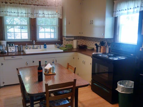 fully stocked kitchen with all new appliances....range, fridge, and dishwasher