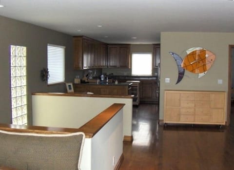 View from Dining Area with open spacious view back to Kitchen.