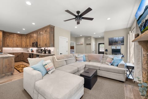 Large living room with comfortable seating