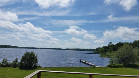 View of Comstock Lake from deck