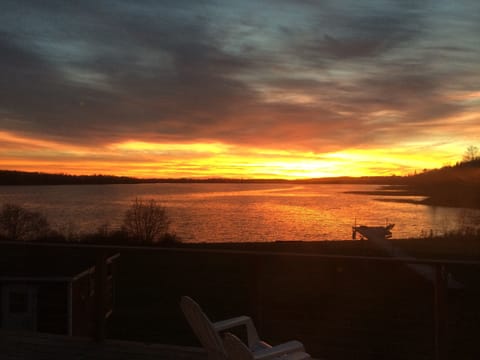 Gorgeous view of sunsets from deck  