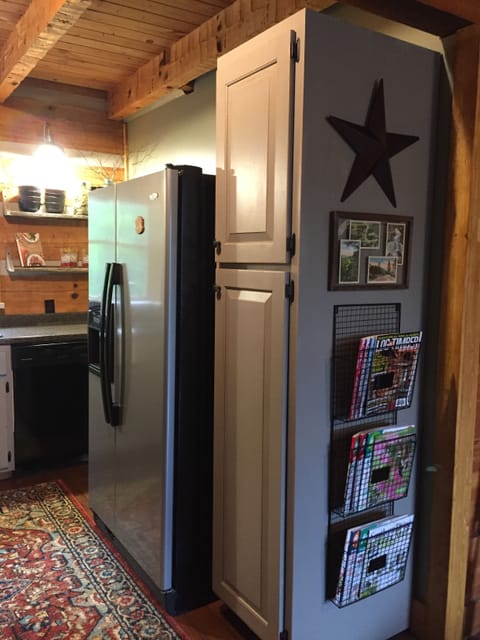 Kitchen pantry & fridge. We even supply your paper towels, napkins, and spices!
