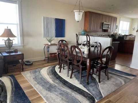 The living room and dining room are open to the galley kitchen.