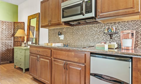 Kitchenette Microwave Mini Fridge Single serving K-Cup Machine