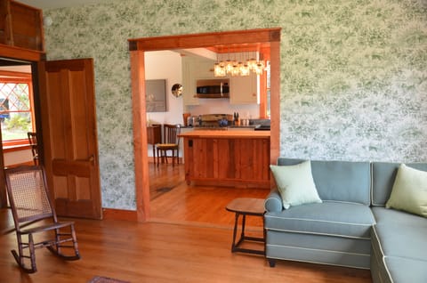 View from family room to kitchen