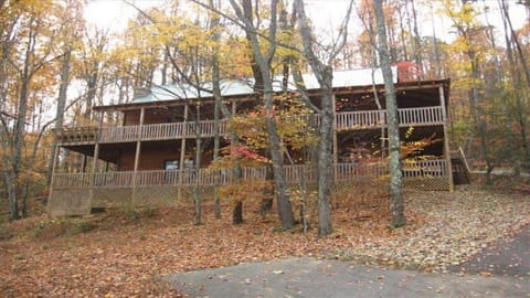 Front View of Cabin in Fall