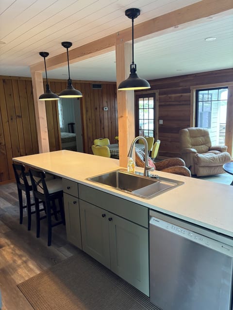 12-foot central island will be your favorite spot to prep food & plan your day. 