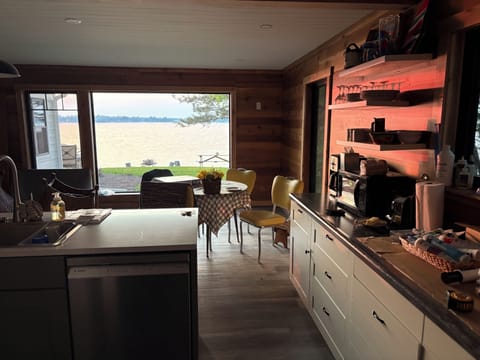Kitchen, living room, Rainy Lake. No boat required to feel like you're on it. 