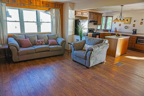 front room and kitchen