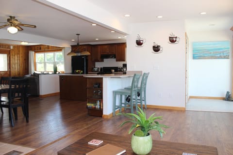 Lake room view into the Kitchen and breakfast nook