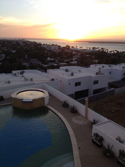 Sunset view from our balcony