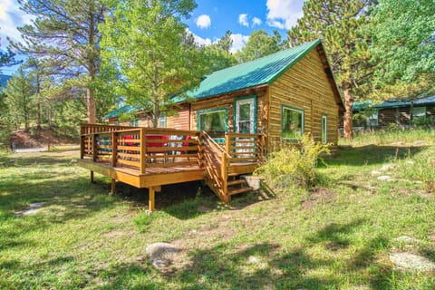 Inviting deck off living room, with propane grill