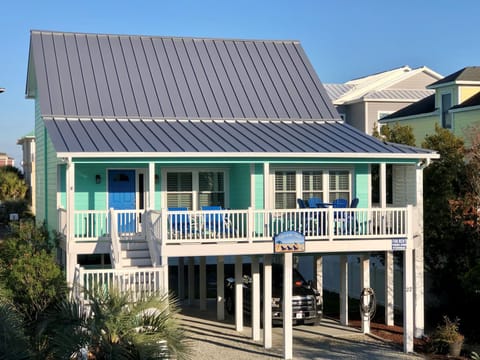 Relax on the large deck. Lots of shaded parking.